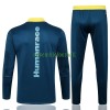 Arsenal Ensemble Sweat d'Entraînement Quarter-Zip 21-22 Bleu Jaune Pour Homme